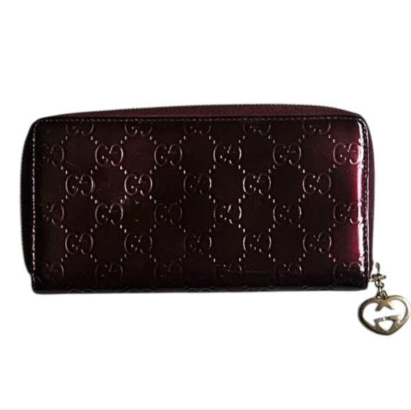 Gucci Guccissima Continental Wallet Interlocking GG Zipper Charm - Picture 2 of 13
